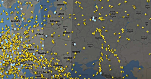 Авиакомпании сменили курс в облет Украины по данным FlightRadar